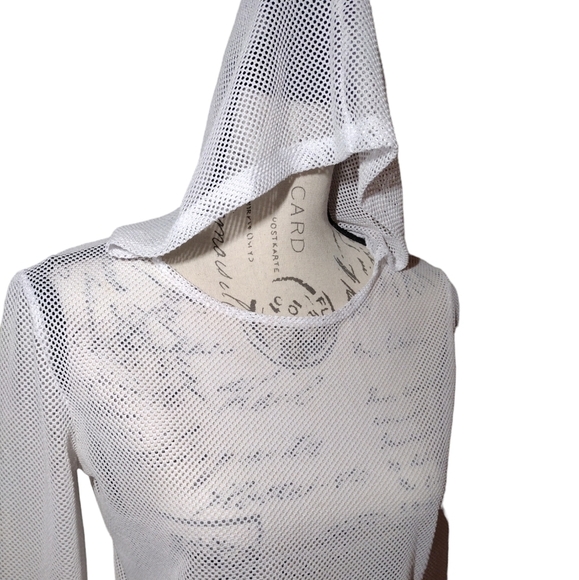 Objex Crop Mesh Hoodie - Picture 2 of 7